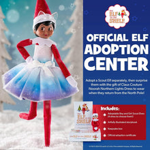 Load image into Gallery viewer, The Elf on the Shelf Claus Couture Extraordinary Noorah Party Dress for Your Scout Elf - Includes Northern Lights Inspired Dress and Fox-Ear Crown