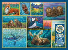 Load image into Gallery viewer, Cobble Hill 500 Piece Jigsaw Puzzle - Alaskan Animals (Poster Included)