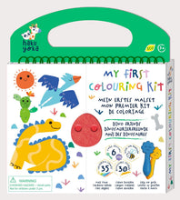Load image into Gallery viewer, Haku Yoka Dino Friends My First Colouring Kit, On The Go Colouring Kit with 6 Smile Beeswax Crayons