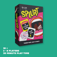 Load image into Gallery viewer, Gamewright - Splurt: The Fast-Talking, Quick-Thinking Card Game!