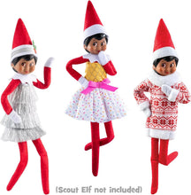 Load image into Gallery viewer, The Elf on The Shelf - Claus Couture Set of 3: Tiny Tinsel Party Dress, Ice Cream Party Dress &amp; Snowflake Sweetie Dress