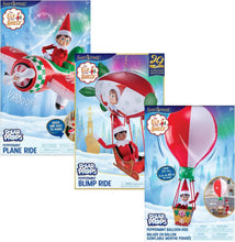 Load image into Gallery viewer, The Elf on the Shelf: Soaring Set - Polar Props Anniversary Blimp, Peppermint Plane Ride &amp; Peppermint Balloon Ride