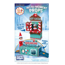 Load image into Gallery viewer, The Elf on the Shelf Insta-Props 2-in-1 Scene Kit - Hot Cocoa Stand and Magic Shrinking Machine Scenes