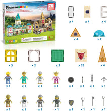 Load image into Gallery viewer, Picasso Tiles - Magnetic Tile Construction Blocks: MIDDLE AGE MEDIEVAL CASTLE