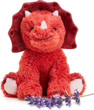Load image into Gallery viewer, Warmies Microwavable &amp; Weighted Plush - Red Triceratops, Large