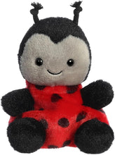 Load image into Gallery viewer, Aurora Palm Pals Plush - Bugs Bundle: Queeny Bee, Dart Dragonfly, Ivy Caterpillar, and Lil' Spots Ladybug with Exclusive Drawstring Bag