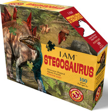 Load image into Gallery viewer, Madd Capp I AM STEGOSAURUS Dinosaur-Shaped Jigsaw Puzzle, 100 Pieces