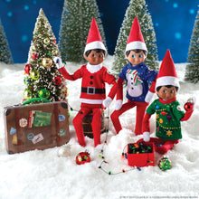 Load image into Gallery viewer, The Elf on the Shelf Claus Couture Suitcase Duo: Sweet Treats Pack and Christmas T-Shirt Party Pack