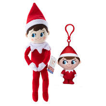 Load image into Gallery viewer, The Elf on the Shelf - Plushee Pal Snuggler and NEW Clip-On Plush: Boy, Light Tone