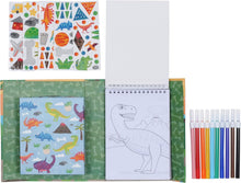 Load image into Gallery viewer, Schylling - Tiger Tribe: Dinosaurs Coloring Set - Take Along Travel Art Kit
