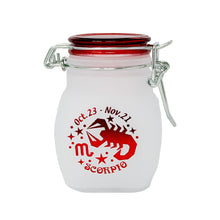 Load image into Gallery viewer, Airtight Glass Storage Jar: Zodiac Signs, SCORPIO - SMALL