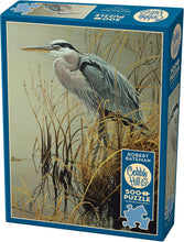 Load image into Gallery viewer, Cobble Hill 500 Piece Jigsaw Puzzle - Great Blue Heron (Poster Included)