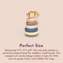 Load image into Gallery viewer, Speedy Monkey - Wooden Roly Poly Stacking Toy for Toddlers