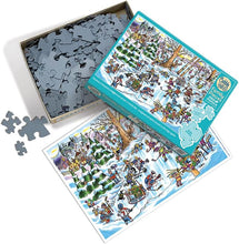 Load image into Gallery viewer, Cobble Hill 350 Piece Jigsaw Puzzle - Hockey Town (Poster Included), Family Pieces