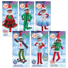 Load image into Gallery viewer, The Elf on The Shelf Claus Couture 2024 Set of 6: Snowflake PJs, Gifts &amp; Glamour Dress, Touchdown Tidings Set, Extraordinary Noorah Dress, MagiFreez Christmas Chef, and Holly Jolly Ollie Skateboarder