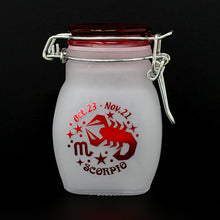 Load image into Gallery viewer, Airtight Glass Storage Jar: Zodiac Signs, SCORPIO - SMALL