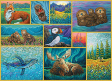 Load image into Gallery viewer, Cobble Hill 500 Piece Jigsaw Puzzle - Alaskan Animals (Poster Included)