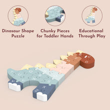 Load image into Gallery viewer, Speedy Monkey - Wooden ABC Dino Puzzle