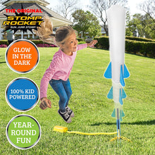Load image into Gallery viewer, Stomp Rocket The Original Jr. Glow Rocket Launcher, 4 Foam Rockets and Toy Air Rocket Launcher - Glows in The Dark