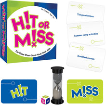 Load image into Gallery viewer, Gamewright Party Game Set of 4: Think 'N Sync, In a Pickle, Say It!, Hit or Miss with Myriads Drawstring Bag