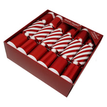 Load image into Gallery viewer, Robin Reed English Holiday Christmas Crackers, Pack of 12 x 10" - Candy Cane Stripe
