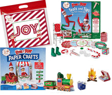 Load image into Gallery viewer, The Elf on the Shelf Papercraft Prop 2-Pack: Elves at Play Scout Elf Toolkit, Paper Crafts Project Kit, and Exclusive Joy Travel Bag