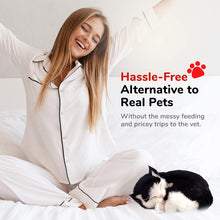 Load image into Gallery viewer, Perfect Petzzz Black and White Shorthair Kitten, Realistic, Lifelike Stuffed Interactive Pet Cat Toy