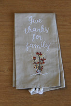Load image into Gallery viewer, Primitives by Kathy Thanksgiving Kitchen Towel Set of 2 with Cotton Drawstring Bag