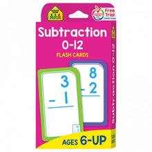 Load image into Gallery viewer, Subtraction 0-12 Flash Cards