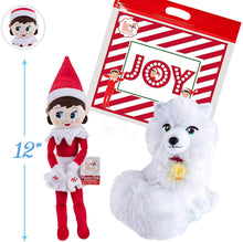 Load image into Gallery viewer, Elf on the Shelf Arctic Fox Tradition Set 12" Plushee Pal Light Girl Elf Snuggler, Exclusive Joy Bag