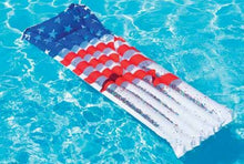 Load image into Gallery viewer, Swimline Americana Inflatable Pool Toys: 22" Glitter Ball 72" Floating Mattress 36" Donut Ring &amp; Bag