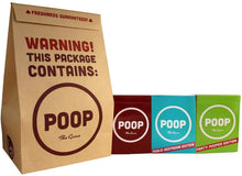 Load image into Gallery viewer, POOP: Brown Bag Combo with Original Game, Public Restroom and Party Pooper Edition