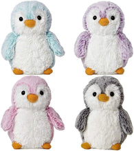 Load image into Gallery viewer, Aurora Pompom Mini Penguin Plush - Set of 4: Pink, Blue, Violet &amp; Grey, 6"