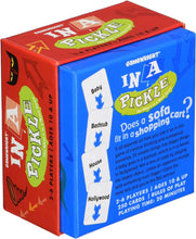 Load image into Gallery viewer, Gamewright Party Game Set of 4: Think 'N Sync, In a Pickle, Say It!, Hit or Miss with Myriads Drawstring Bag