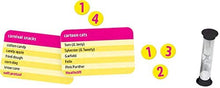 Load image into Gallery viewer, Gamewright Party Game Set of 4: Hello My Name is, Splurt, Hit List, and Joe Name It with Myriads Bag