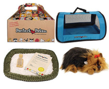 Load image into Gallery viewer, Yorkie Authentic Breathing Petzzz by Perfect Petzzz with Blue Tote For Plush Breathing Pet