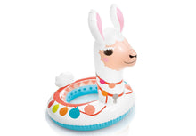 Load image into Gallery viewer, Intex Set of 3 Kid-Sized Animal Swim Ring Floaties: Pink Flamingo, Llama, Unicorn &amp; Drawstring Bag