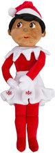 Load image into Gallery viewer, The Elf on the Shelf: A Christmas Tradition - Brown Eyed Boy and Brown Eyed Girl 17" Plushee Pals Set with Zippered Joy Bag