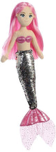 Load image into Gallery viewer, Aurora World 18" Sea Sparkles Plush Mermaids Set of 2 - Ava and Jenna &amp; Drawstring Bag