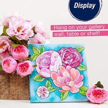 Load image into Gallery viewer, Faber-Castell Paint by Number Watercolor Bold Floral - Adult Paint by Number Kit on Canvas - DIY Flower Painting