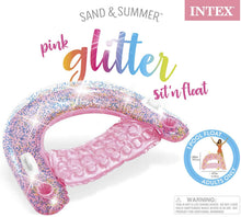 Load image into Gallery viewer, Intex Glitter Sit'N Float Inflatable Swimming Pool Raft Tube with Cup Holders
