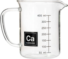 Load image into Gallery viewer, Drink Periodically Set of 2 Laboratory Beaker Caffeine Mugs-Clear Glass-13.5oz Each