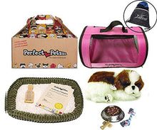 Load image into Gallery viewer, Perfect Petzzz Shih Tzu Plush Dog with Pink Tote, Food, Treats, Chew Toy &amp; Myriads Drawstring Bag