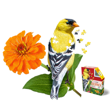 Load image into Gallery viewer, Madd Capp I AM GOLDFINCH Animal-Shaped Jigsaw Puzzle, 300 Pieces
