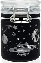 Load image into Gallery viewer, Airtight Glass Storage Jar: Black Frosted Galaxy - MINI