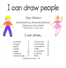 Load image into Gallery viewer, Usborne Playtime I Can Draw People Paperback Book