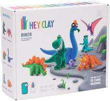 Load image into Gallery viewer, Hey Clay Dino Bundle: 15 Cans Dinos &amp; 18 Cans Mega Dinos with Exclusive Myriads Drawstring Bag