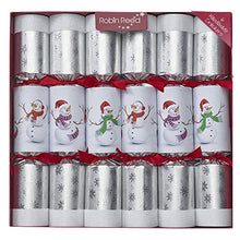 Load image into Gallery viewer, Robin Reed English Holiday Christmas Crackers, Pack of 6 x 13" - Racing Snowman