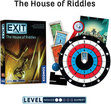 Load image into Gallery viewer, EXIT: The Game 4-Pack Escape Room Beginner Bundle: Haunted Roller Coaster, Sunken Treasure, Mysterious Museum, House of Riddles