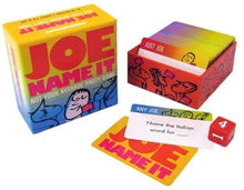 Load image into Gallery viewer, Gamewright Party Game Set of 4: Hello My Name is, Splurt, Hit List, and Joe Name It with Myriads Bag
